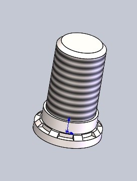 自锁螺柱具有所有配置的Solidworks零件缩略图